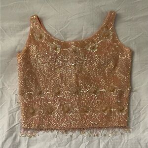 Embellished Pink beaded Top